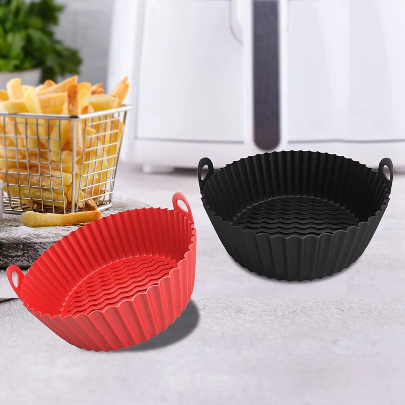 2 шт. силиконовые вкладыши для фритюрницы многоразовая корзина аэрофритюрницы