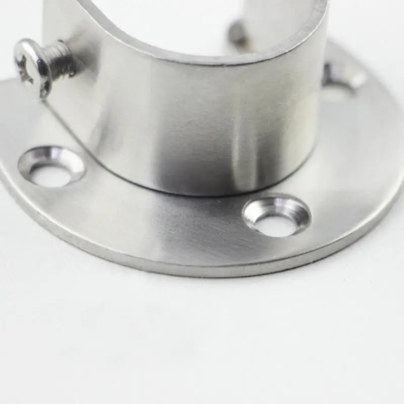 

2pcs 25/32mm Diameter Stainless Steel Closet Rod Wardrobe Pipe Curtain Hanging Rail Rod End Support U-Shaped Rod Bracket