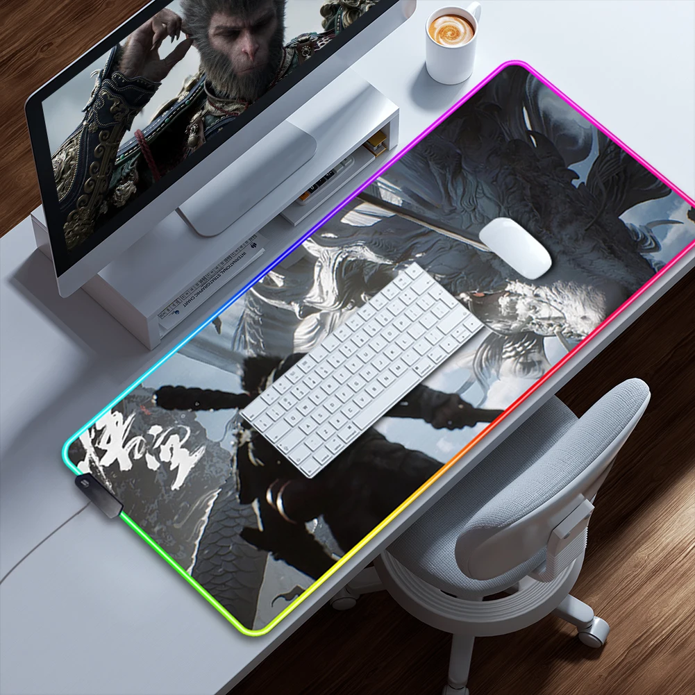 Игровой Коврик Для Мыши Sun Wukong RGB С Подсветкой