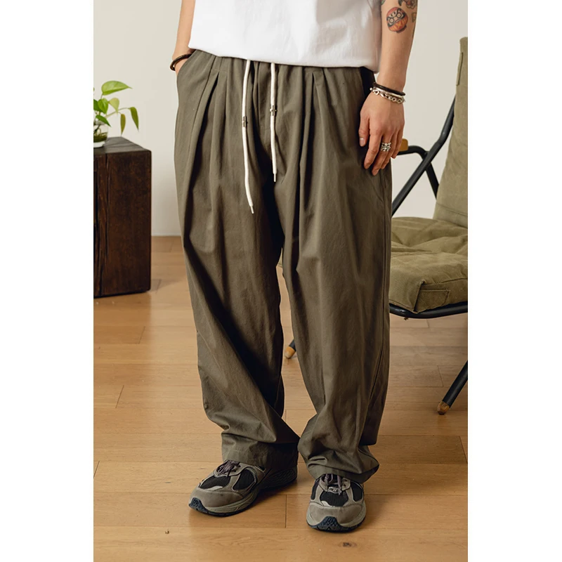 Bdct японские модные однотонные прямые брюки с задним карманом мужские городские