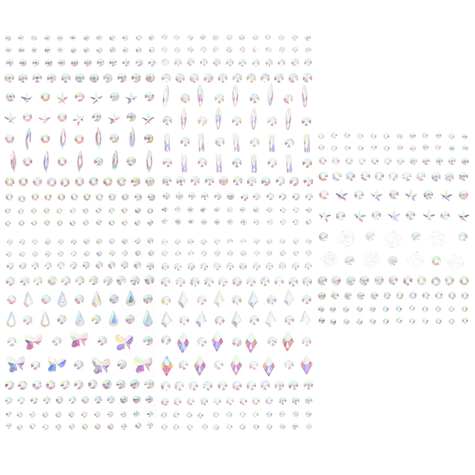 

5 Sheets Face Jewels Stick DIY Face Gems Body Gems Stickers Rhinestone Face Jewels Face Decoration Jewels Rhinestones Face Jewel