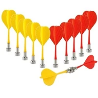 magnetic darts 12 pieces replacement dart game safety plastic darts red and yellow
