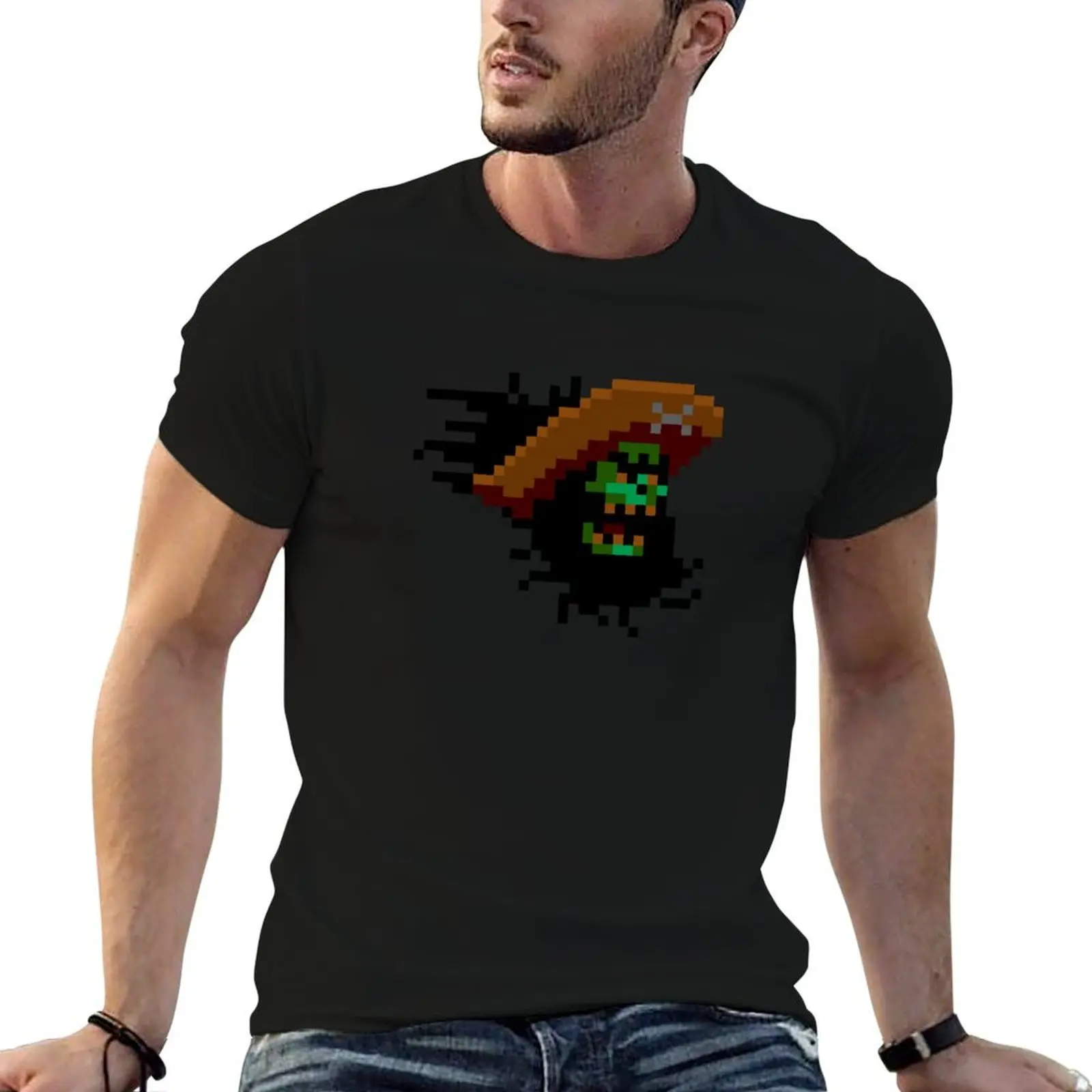 Фото Футболка LeChuck - 8 bit T-Shirt, повседневная рабочая футболка №1
