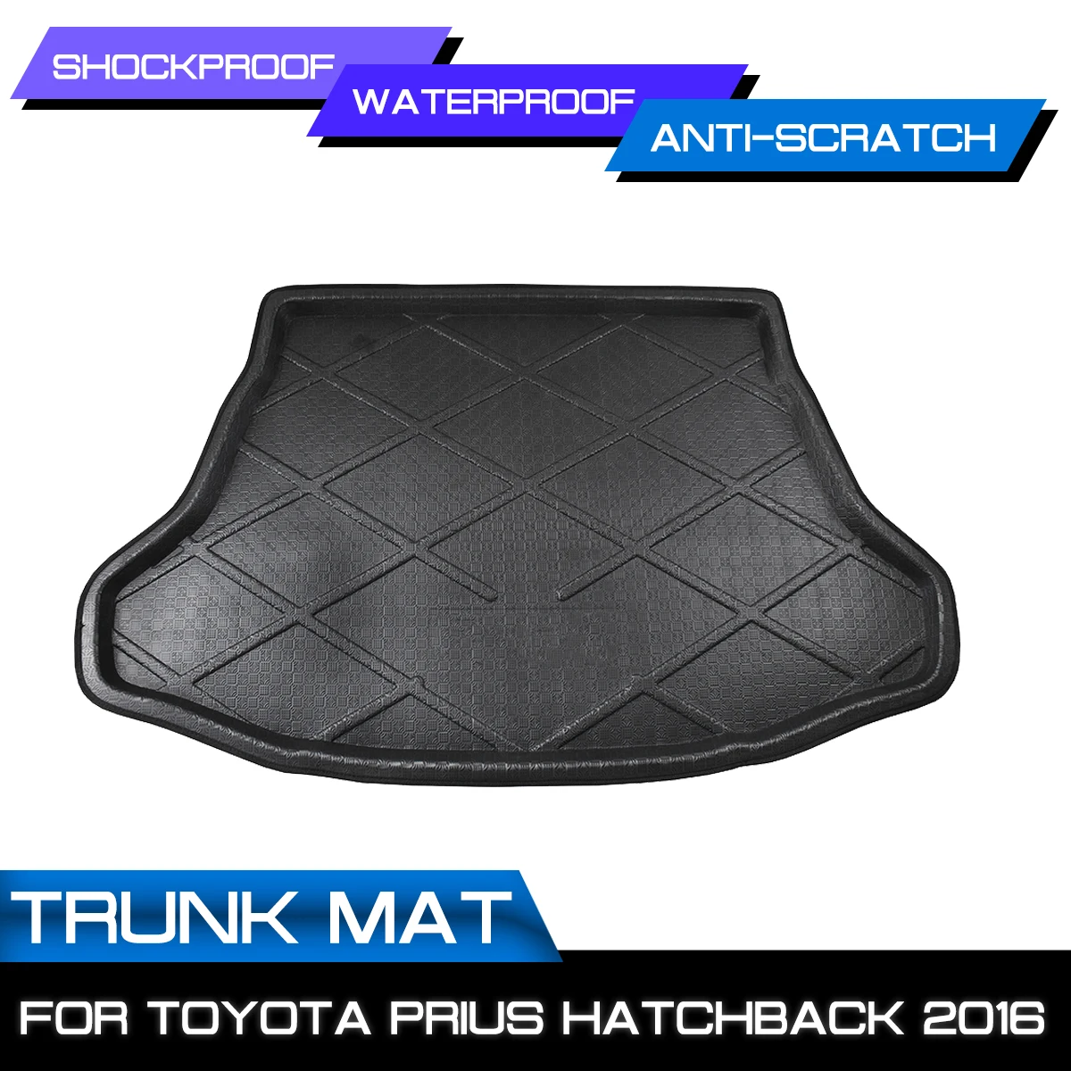 

Carpet Car Floor Mat Rear Trunk Anti-mud Cover For Toyota Prius Hatchback 2016