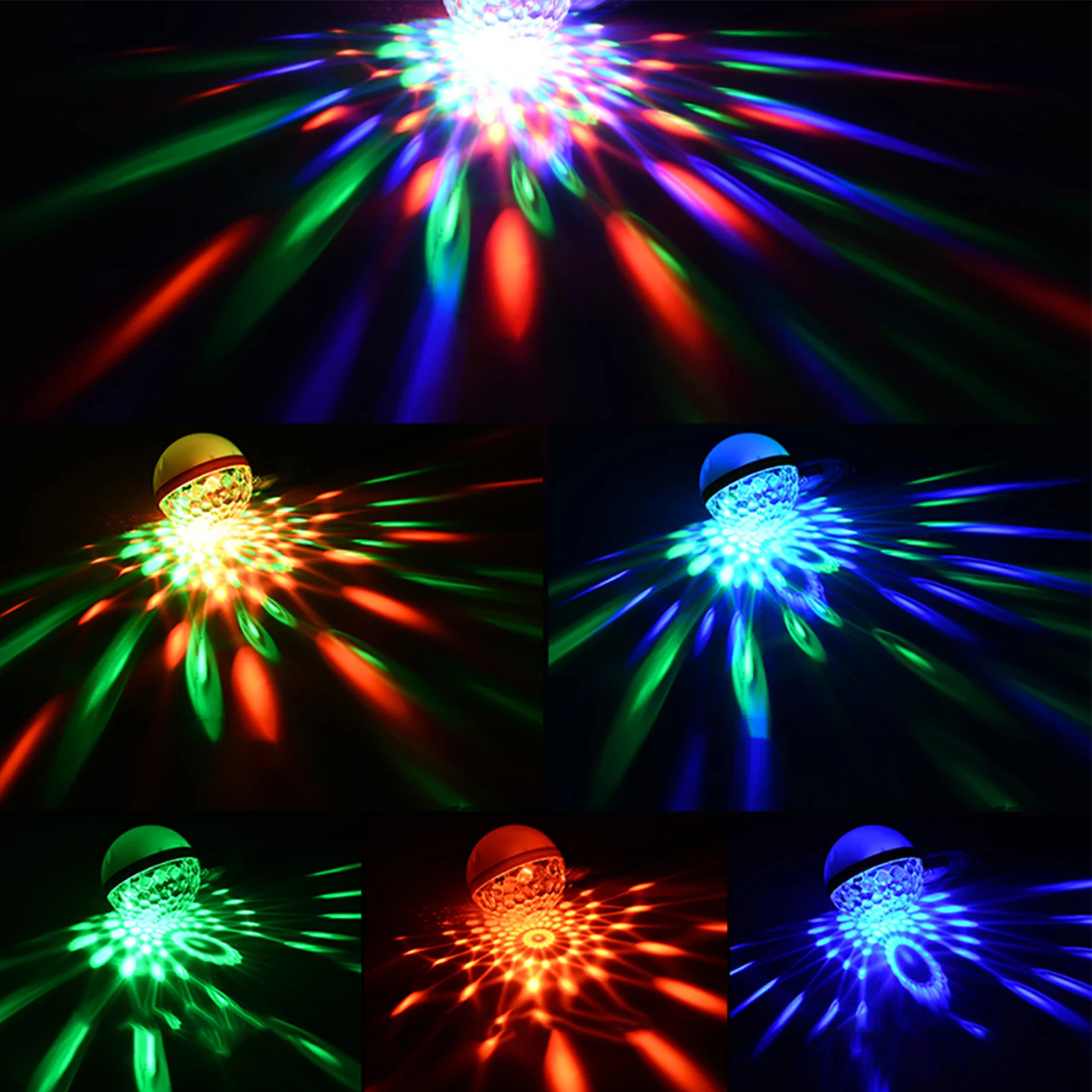 

Dj Lighting Sound Party Auto USB Mini Disco Ball Lights RGB Multi Color Car Atmosphere Room Decorations Lamp Magic Strobe Light