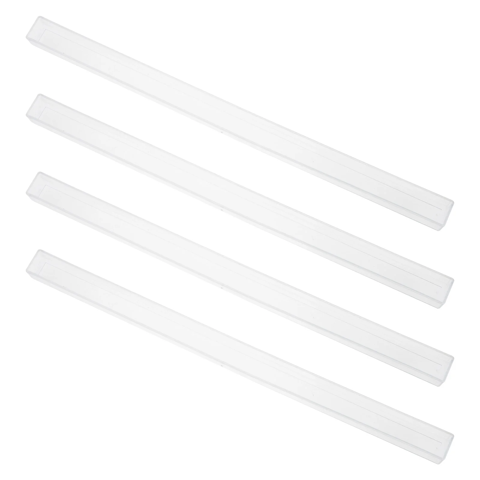 

4 Pcs Mahjong U-shaped Tray Convenient Stand Mexican Train Bracket Storage Plastic Anti-falling Holders Travel Wooden