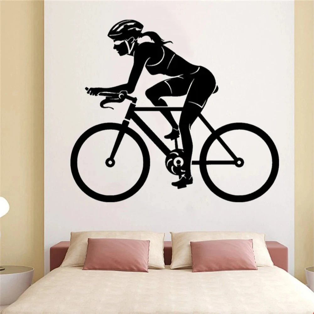 Женские Велосипедные Виниловые Наклейки На Стену В Современном Стиле