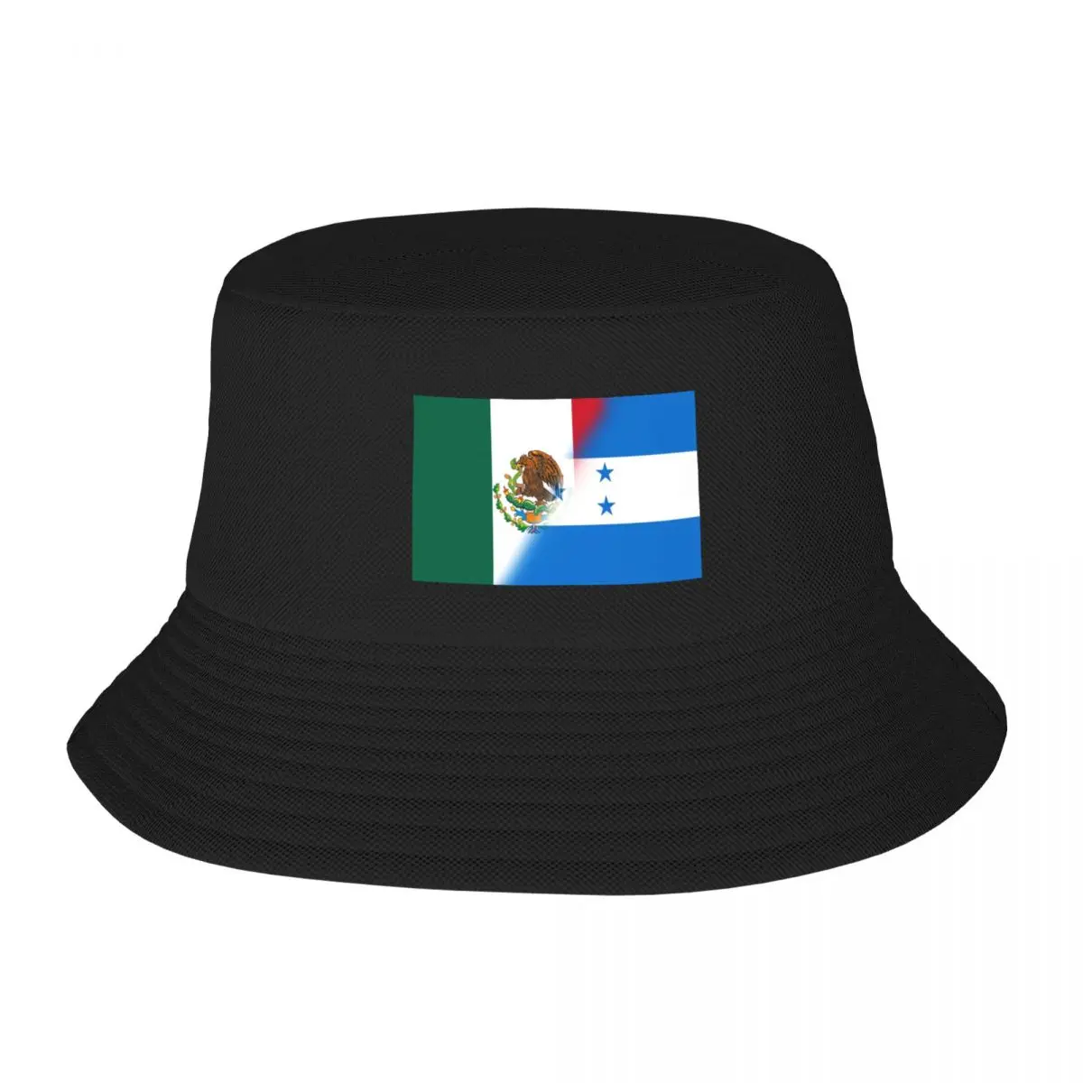 

Half Mexico Half Honduras Flag Fisherman's Hat, Adult Cap Fashionable Breathable Foldable Cap Nice Gift