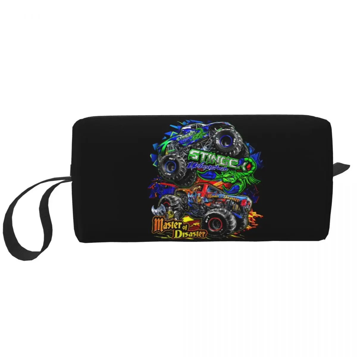 Фото Классический пенал с рисунком Monster Jam Truck для студентов, коробка для ручек, сумка для карандашей, канцелярские принадлежности, женская сумка-органайзер №1