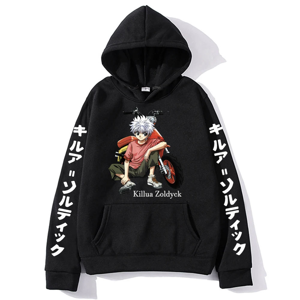 

Long Sleeve Sweatshirts Killua Zoldyck Hoodie Anime Hunter X Hunter Hoodies Large Size Streetwear Sweetshirt Unisex Men Clothing