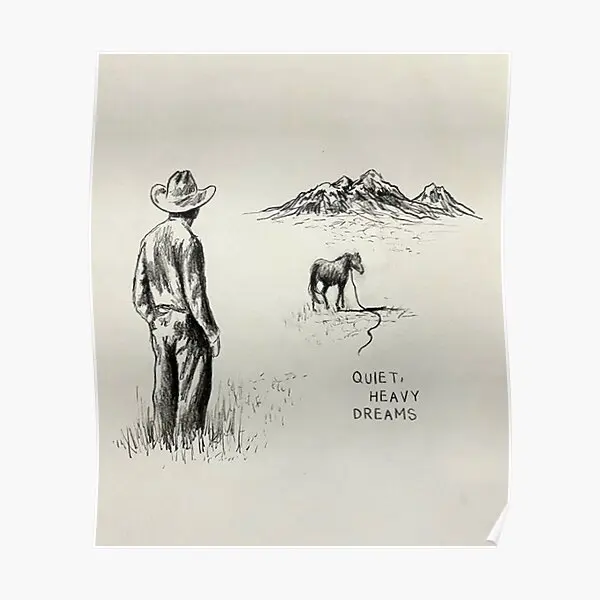 

Плакат Zach Bryan тихие тяжелые мечты, винтажный Настенный декор для комнаты, художественное украшение, картина для дома без рамки