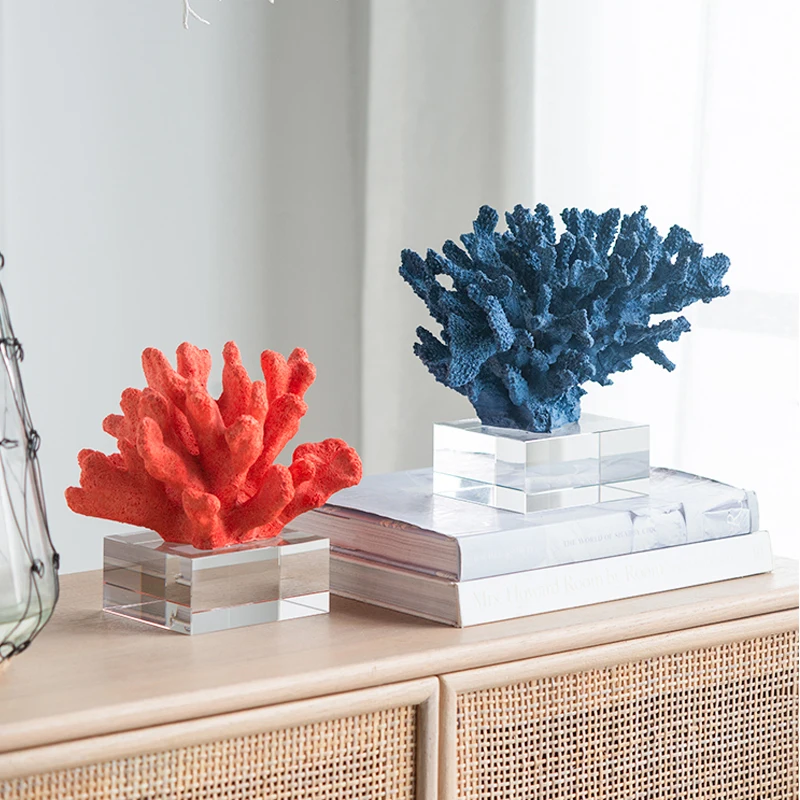 

Creative Coral Ornaments Decoration European Living Room Model Room TV Cabinet Ornaments Plant Sculpture Home Decoration Modern