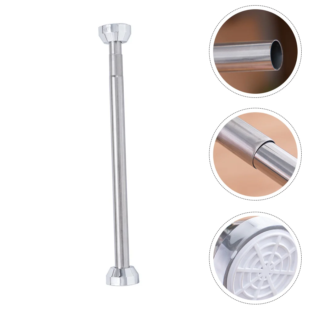

Household Telescopic Rod Shower Curtain Tension Nail-free Pole Abs Extendable Rail Bar Home Supply Closet Compression