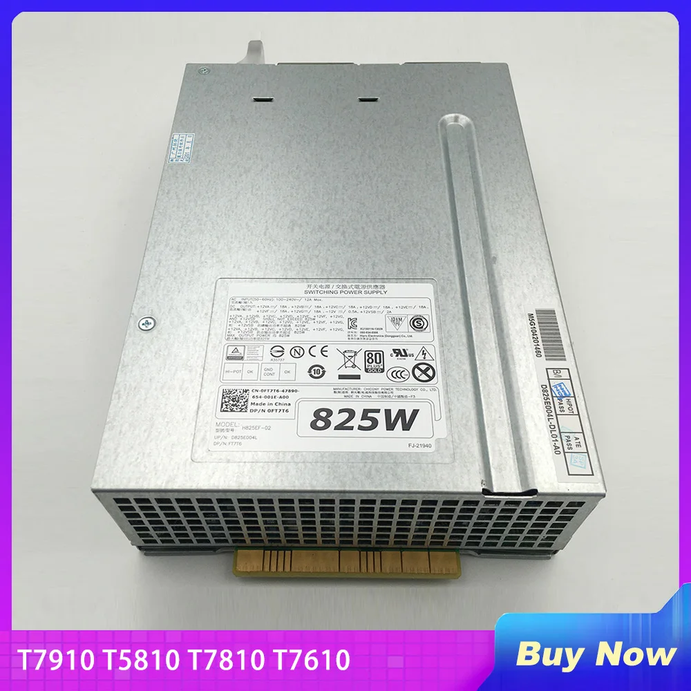 Блок питания для рабочей станции DELL T7910 T5810 T7810 T7610 W1FJK 0FT7T6 825 Вт H825EF-02