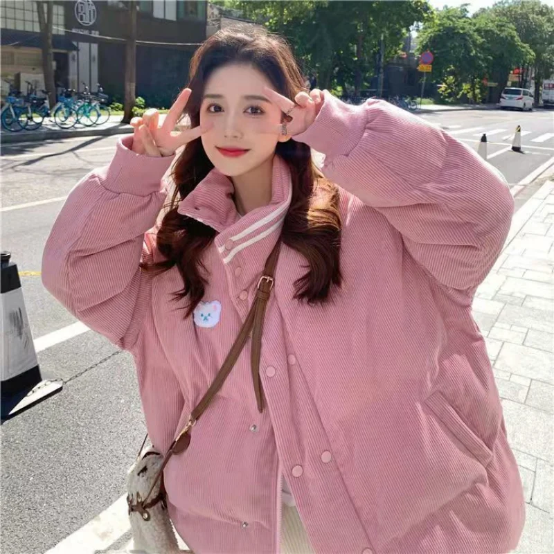 Winter Women's Cold Coat Parkas Jackets Super Hot Coats Corduroy Cotton Padded Jacket  Womens Winter Clothing 2022 Fashion