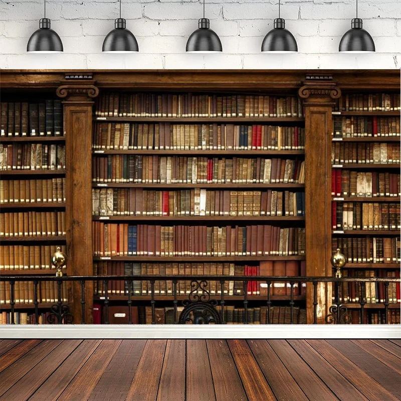 Винтажная книжная полка фон для фотосъемки книги антикварные книжные стойки в