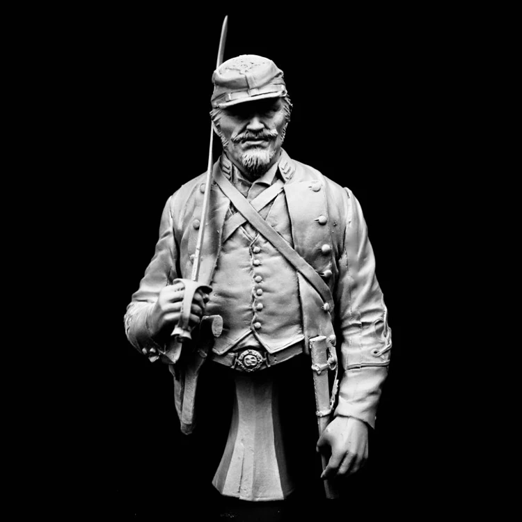 

1/9 Scale Bust Miniature Toys 1864 Confederate Officer Resin Action Figure Sculpture Model Toy For Boys Kids Collection Teaching