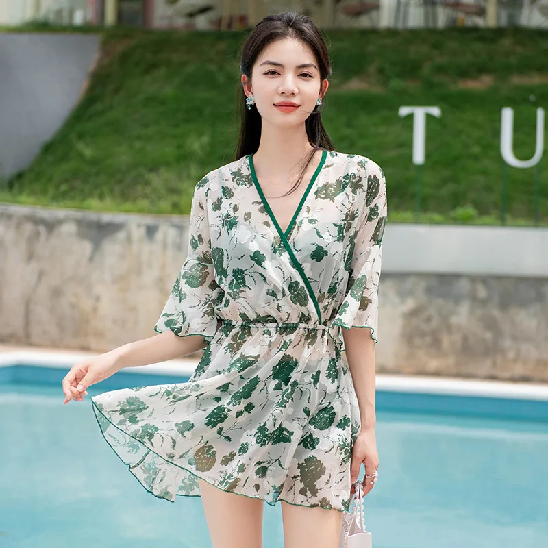 

Summer Outfits Bikini One Piece Push Up Swimsuit Beach Sexy Swim Suit 2023 Sport Vintage Set Fashion Three Fold Bottom Pants