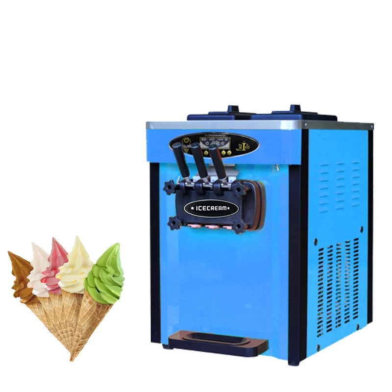 

Desktop Ice Cream Machine Commercial Precooling Three-Color Automatic Small Milk Tea Shop 220V/110V
