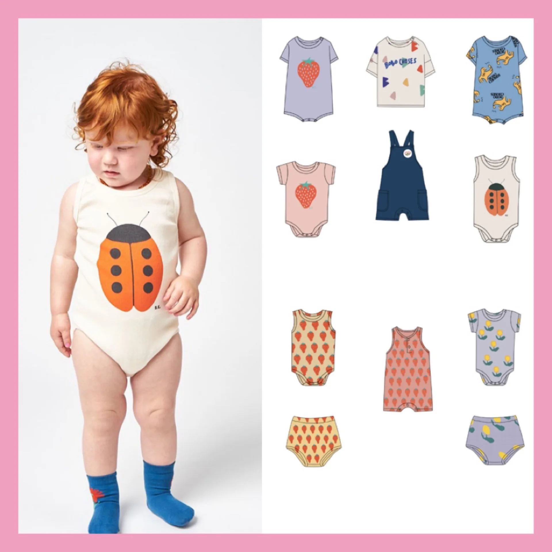 

BC BOBO INS 2022 Infant Short Sleeve T Baby Romper Jumpsuit