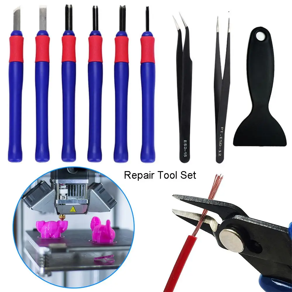 

Ender-3 CR-10 3D Printer Accessories 3D Printer Parts Tweezers Scraper Repair Tools Cleaning Tool SetFor Ender-3 CR-10