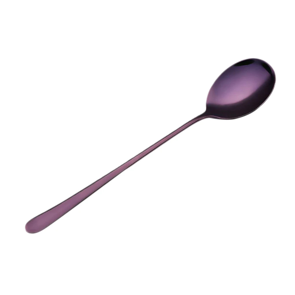 

304 Stainless Steel Long Handle Korean Style Spoon Coffee Soup Drink Cereal Dessert Dinning Teaspoon Hot