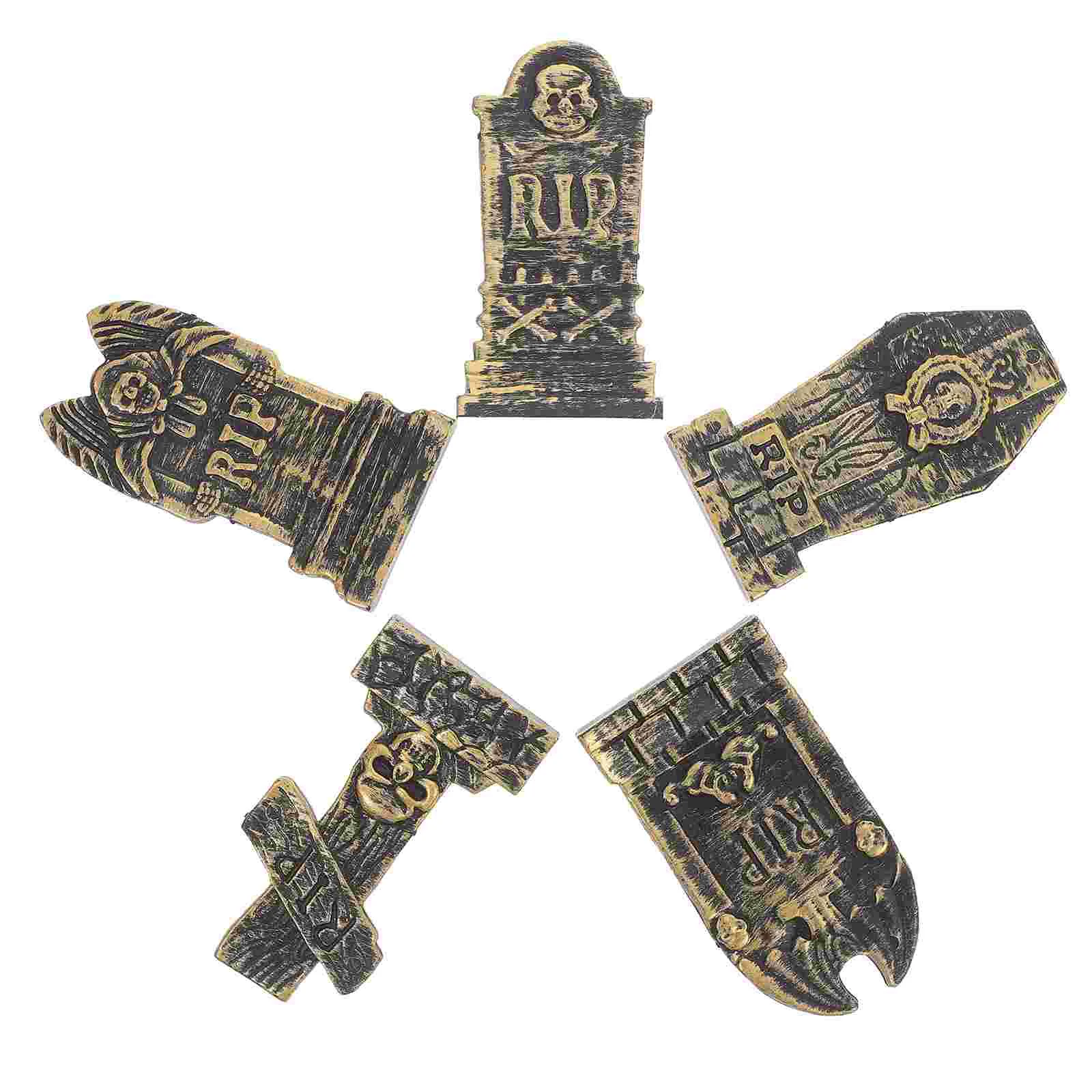 10 шт. RIP Крендовище Надгробие Череп Украшение Хэллоуин Модель Пластик