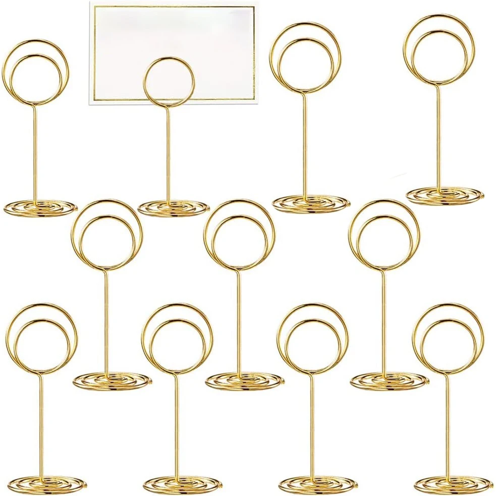 

20/40Pcs Mini Table Number Holder,Place Card Holder, Table Sign Stand, Photo Picture Holders for Wedding, Party, Birthday