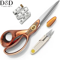 9inch sewing scissors professional leather craft tailor scissors golden frosted handles heavy duty scissors for fabric cutting