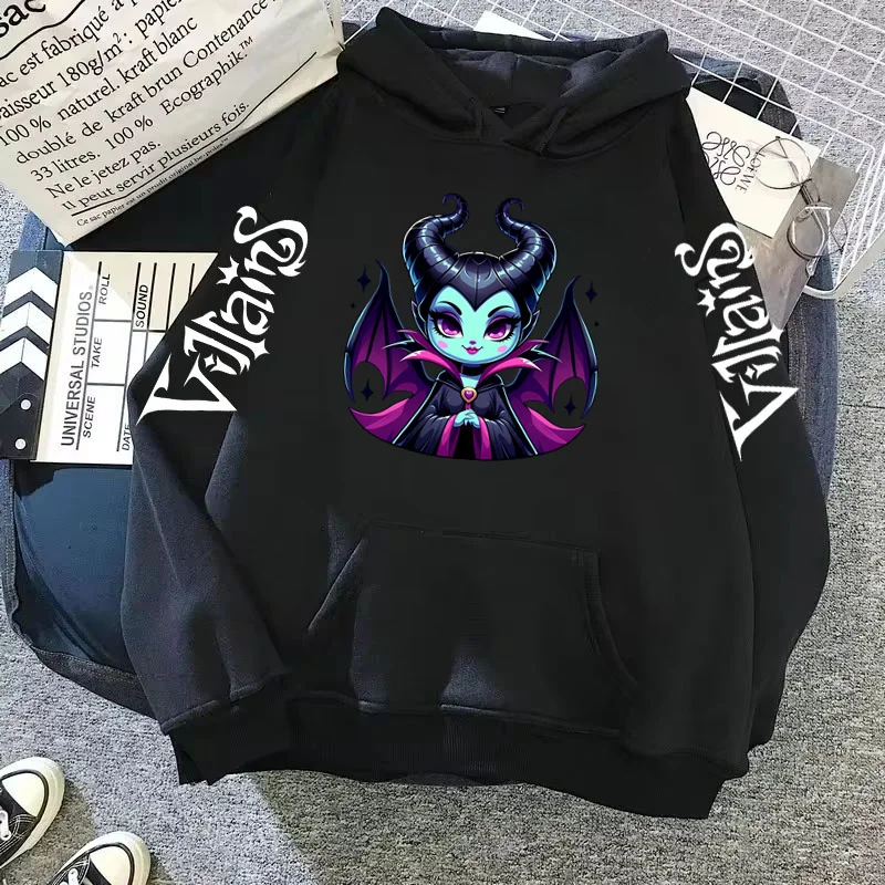 Disney Villains Maleficent Stitch HoodieY2k Clothes Long Sleeve Woman Clothing Hoodies Sweatshirt Women Harajuku Y2k