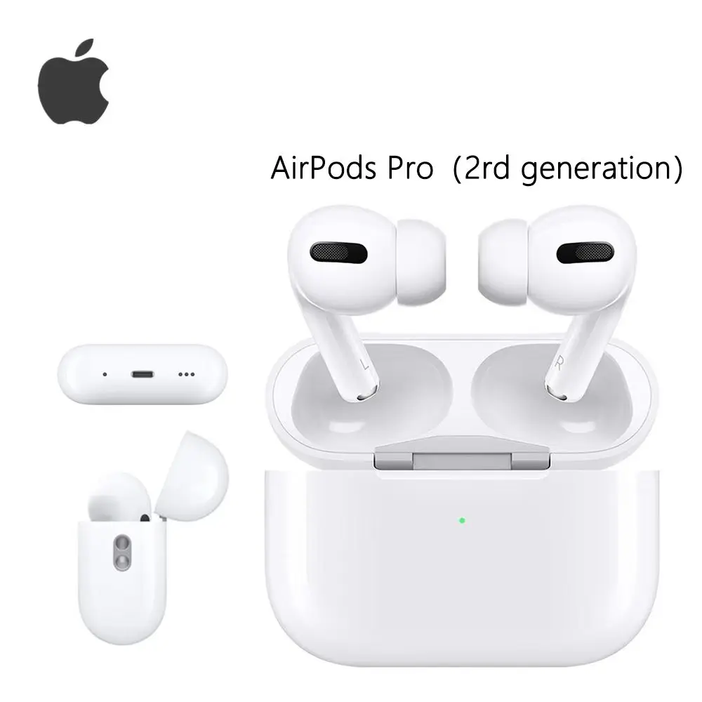 

Новинка 2023, беспроводные наушники Apple AirPods Pro 2-го поколения с активным шумоподавлением, Bluetooth 5,0, IPX4, прозрачные