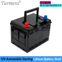 turmera 12v car battery box automobile starting lithium batteries shell for 213 series 86610 86650 replace 12v lead acid use