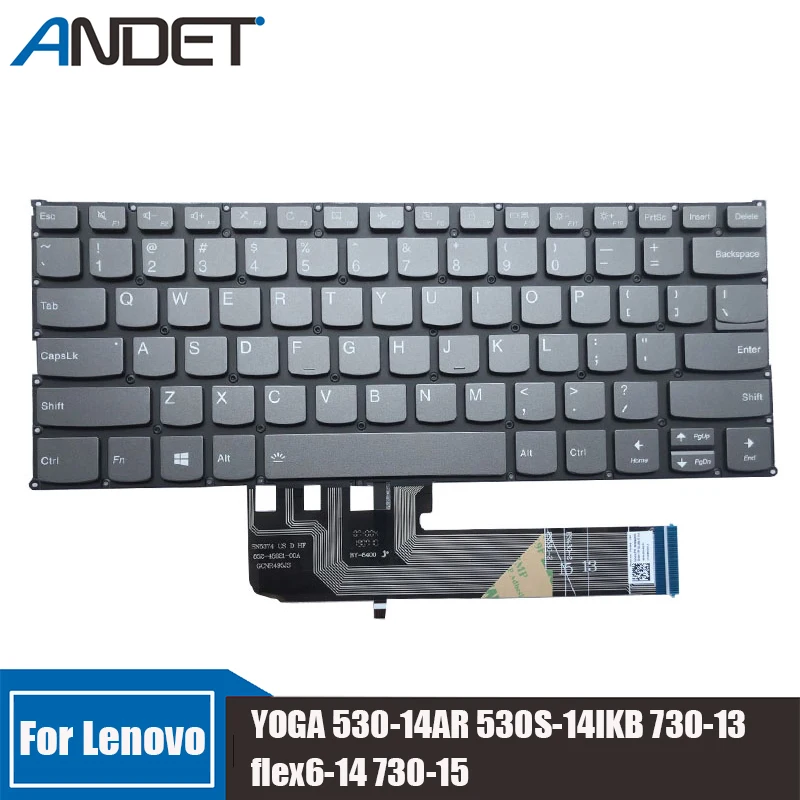 

New Original For Lenovo YOGA 530-14AR 530S-14IKB 730-13 flex6-14 730-15 With Backlight Laptop Keyboard Computer Accessories