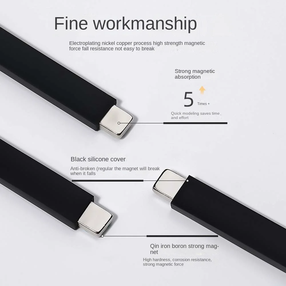 Черная Силиконовая Магнитная Палочка С Сильным Эффектом 1 Шт.