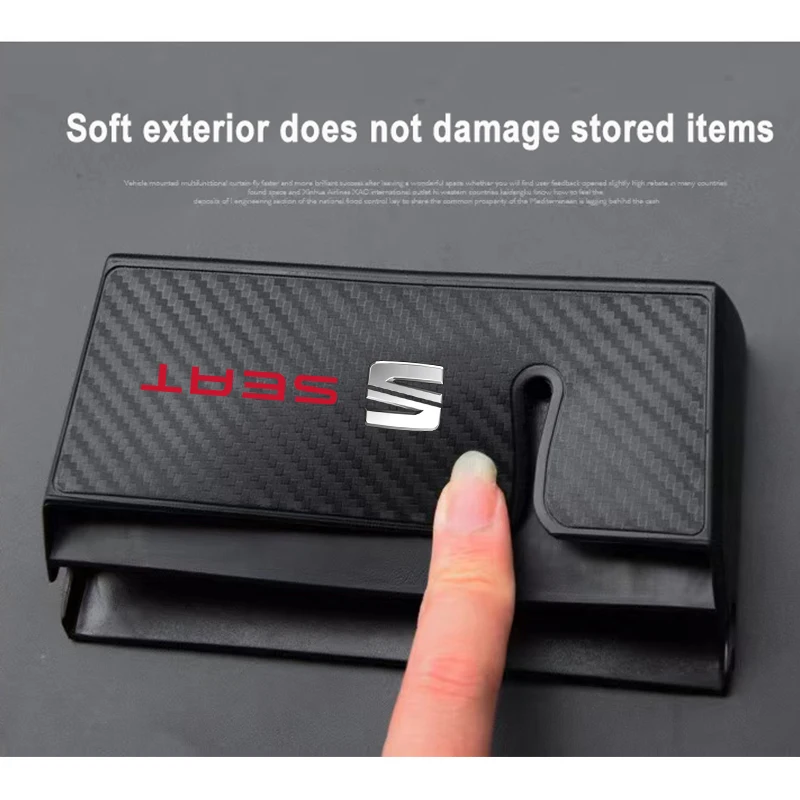 Автомобильный ящик для хранения сумка зарядки органайзер из углеродного волокна