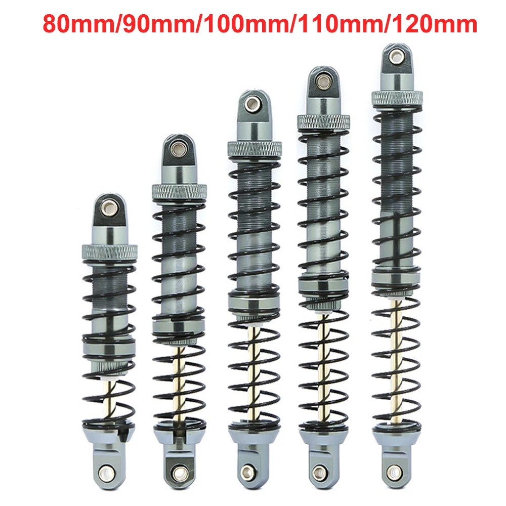 

4PCS Metal Shock Absorber 80mm 90mm 100mm 110mm 120mm For 1/10 RC Crawler Axial SCX10 Wraith RR10 TRX4 TRX6 ABSiMA Sherpa