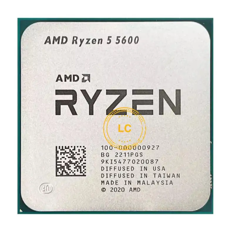 

Процессор AMD Ryzen 5 5600 для ПК, центральный процессор для компьютера, 6 ядер, 12 нитей, мощность-65 Вт, частота-5600 ГГц, L3 = 32M, разъем AM4, 3,5-100