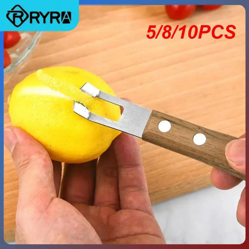 

5/8/10PCS Creative Vegetable Slicer Rust-proof Vegetable Carrot Fruit Peeler Grater Wooden Handle Peeler Kitchen Accessories