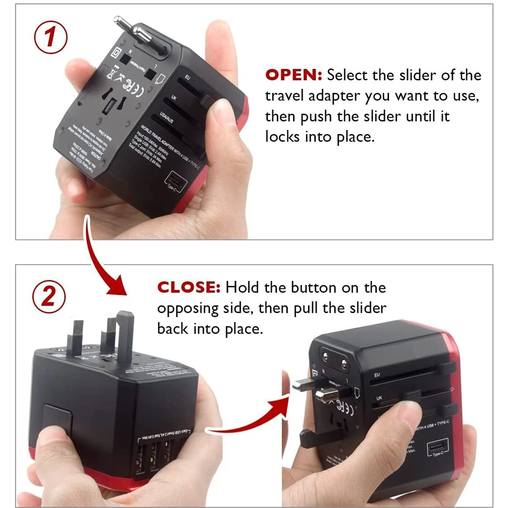 Конвертер с несколькими вилками для сша/великобритании/австралии/ес