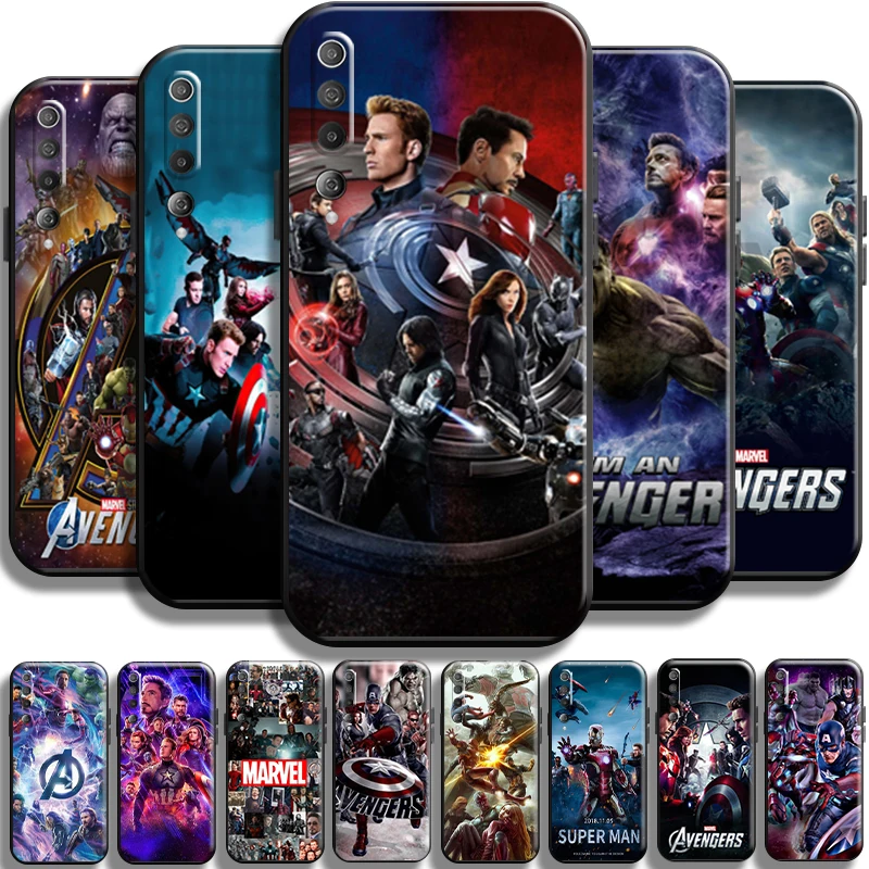 

Marvel Avengers Cover For Xiaomi Mi 10 10s Mi 10 PRO Mi 10 Lite Phone Case Cases Funda Carcasa Back Cover Full Protection