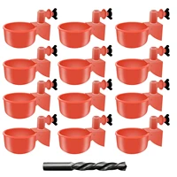 12pcs automatic chicken waterer cups backyards chicken water feeder poultry water drinking cups poultry drinking feeder bowls