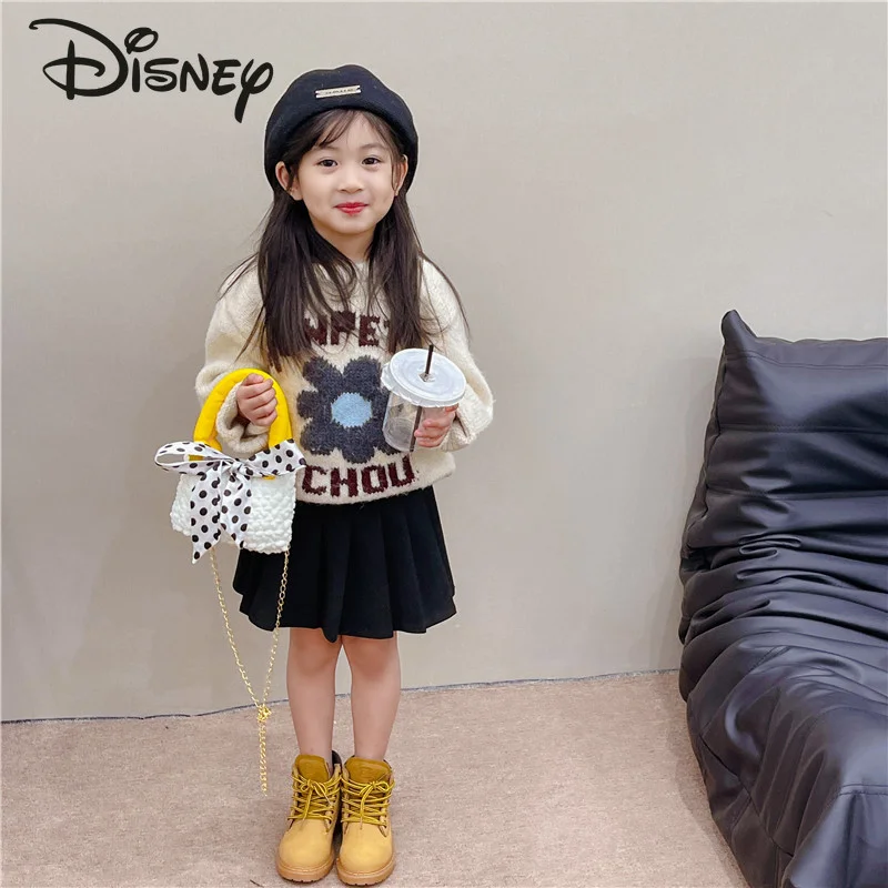 Disney 2023 New Plush Women's Handbag Fashion High Quality Children's Zero Wallet Cartoon Casual Versatile Parent Child Bag