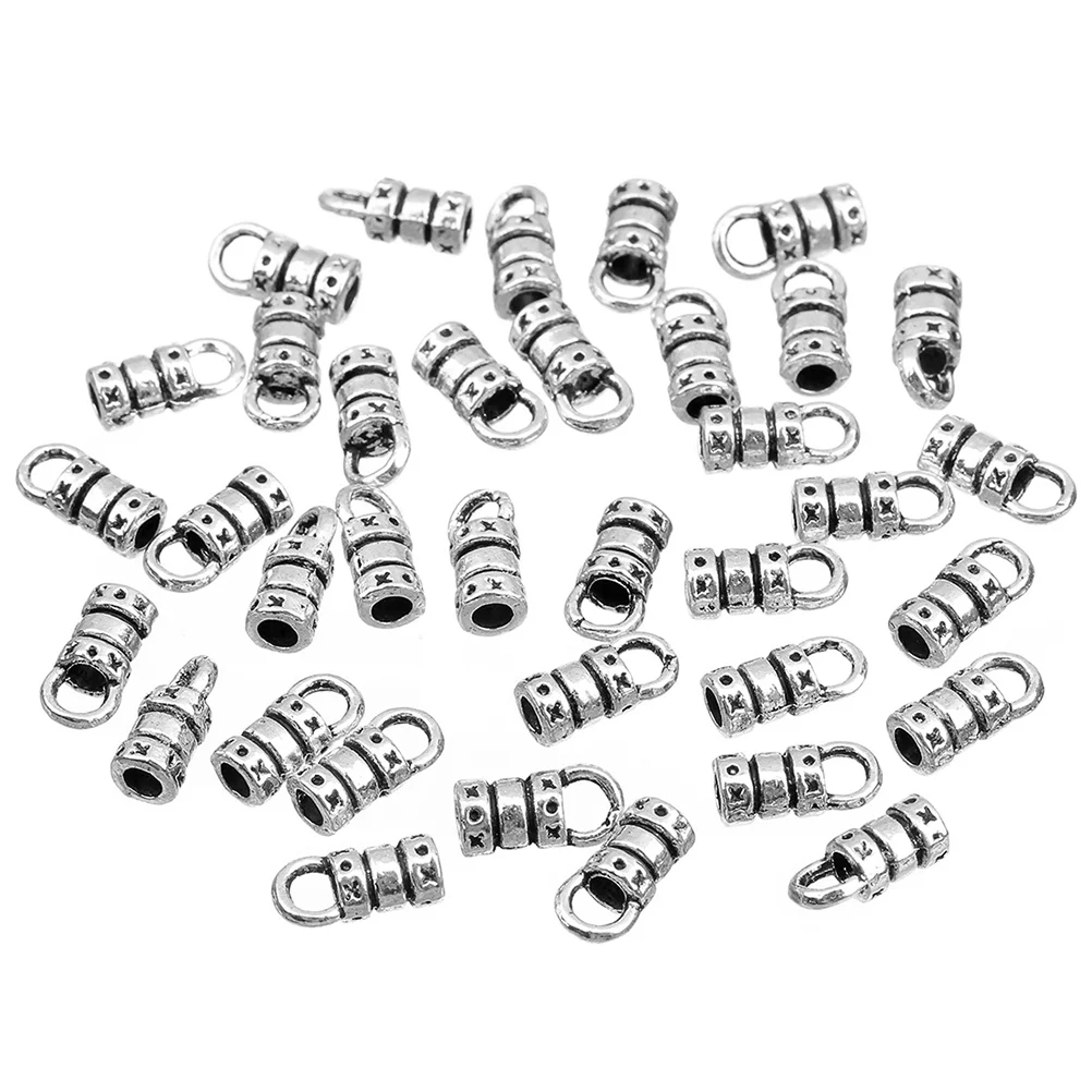

100 PCS Jewelry Making Cord Ends Jewelry Clasps J Necklace Men Connection Clasp Man Jewelry End Line Ribbon Ends