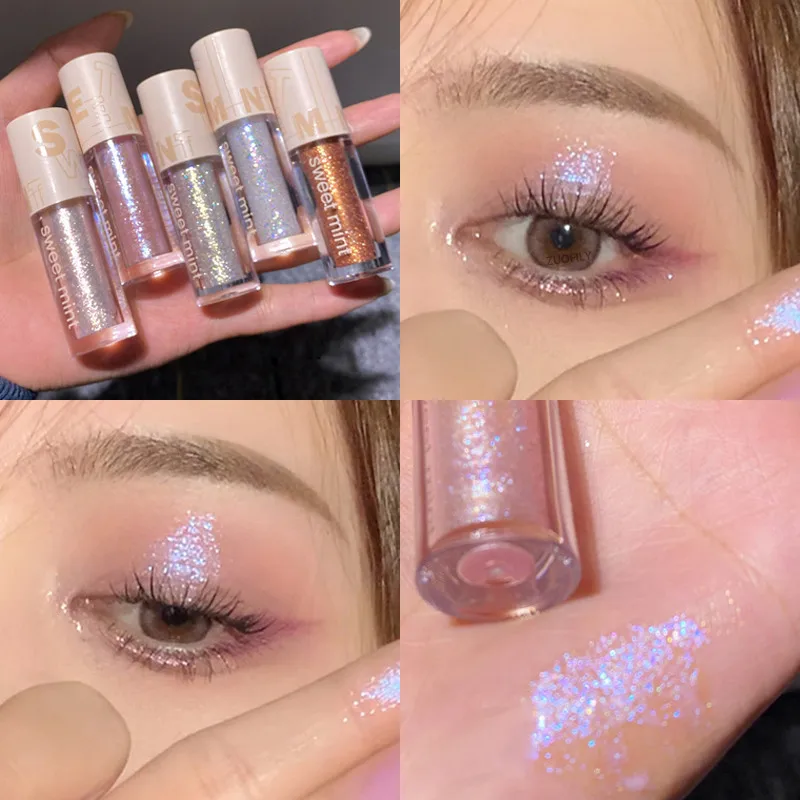 

Liquid Eyeshadow Pearlescent Liquid Eyeliner Glitter Sequins Lying Silkworm Highlight Eye Cosmetic Long-lasting Shiny Makeup