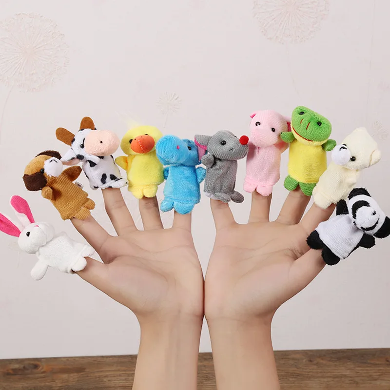 

Six Optional Cartoon Hand Puppet Doll Finger Puppet Baby Children Baby Story Early Education Educational Soothing Doll Plush Toy