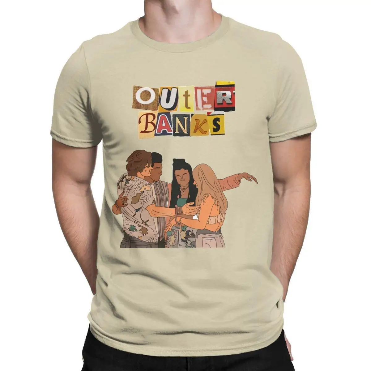 

Pogue Life Outer Banks Season Retro Men's T Shirts TV Show Fashion Tee Shirt Short Sleeve Round Neck T-Shirt 100% Cotton Clothes