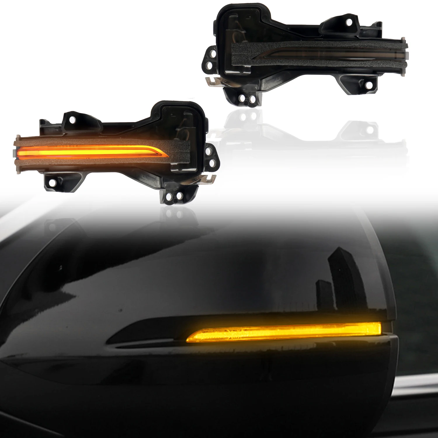 2 шт. динамический индикатор мигалки для Honda CR-V CRV 2017-2024 дымчатый черный