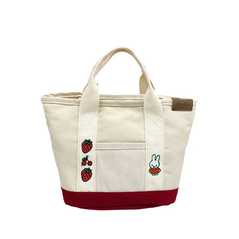 

Miffy Bento сумка для отдыха искусственная Холщовая Сумка с разделительным слоем 33*22*18 см праздничный подарок на день рождения