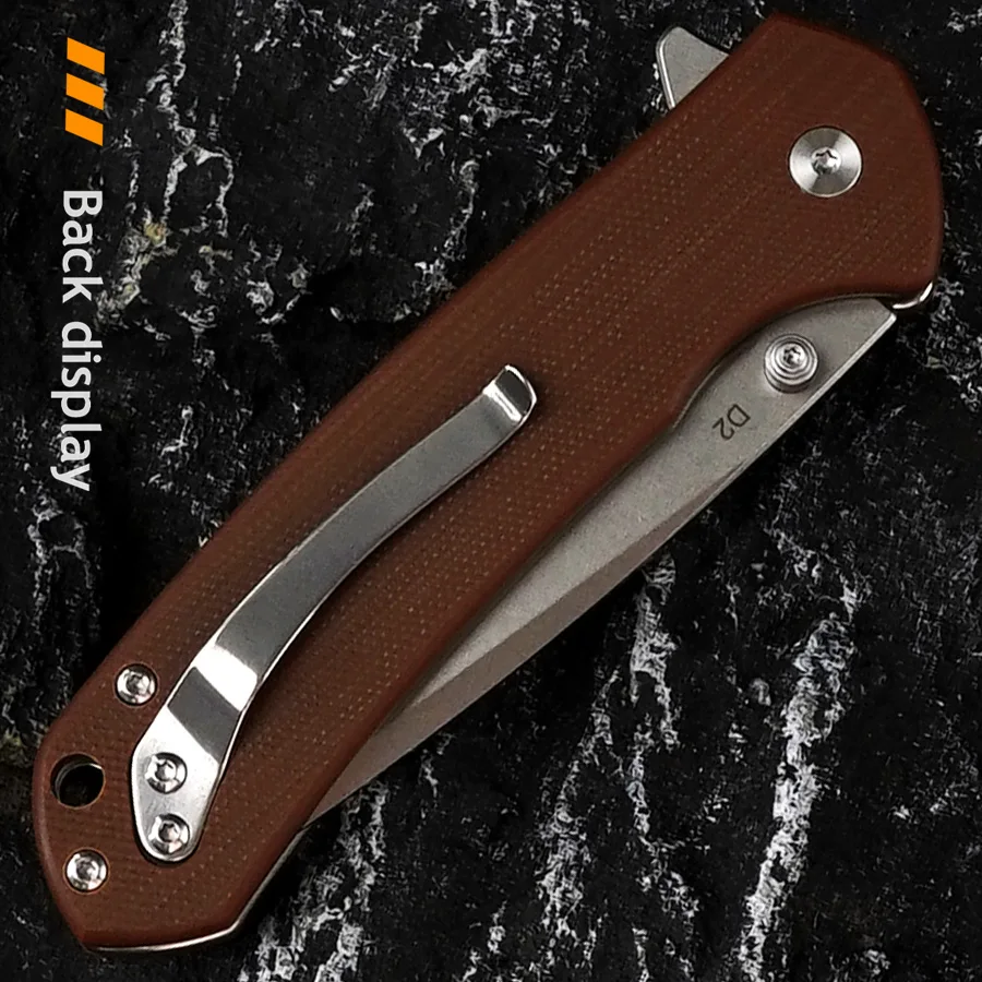 Карманный складной нож HWZBBEN J277 с ручкой G10 лезвие D2 резак для кемпинга на открытом