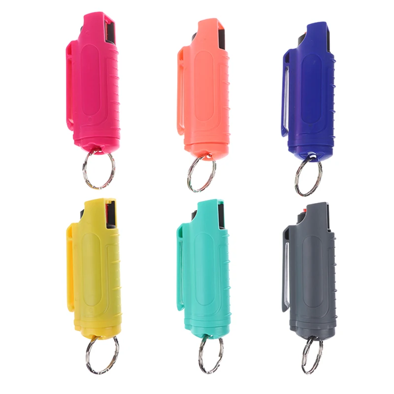 Empty Self-Defense Pepper Spray Keychain Women Resin Pressure-Type Spray Key Chain Car Key Strap Keychains Keyrings No Liquid